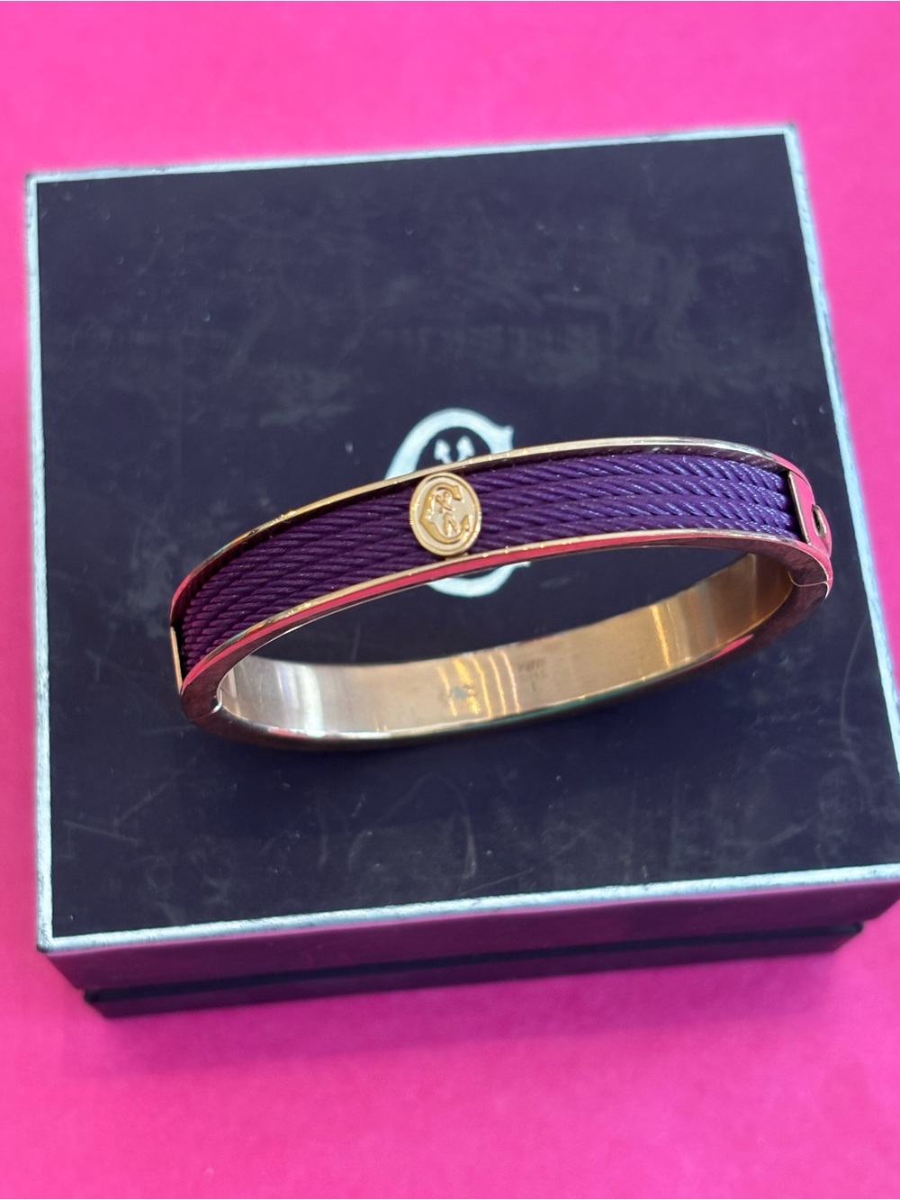 Charriol Forever purple bangle with rose gold